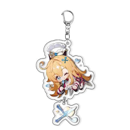 New Gensen Impact Keychain Beautiful Fashion Girl Cute Cartoon Ifa Varesa Keychains Anime Princess Pendant Key Ring Game Gift
