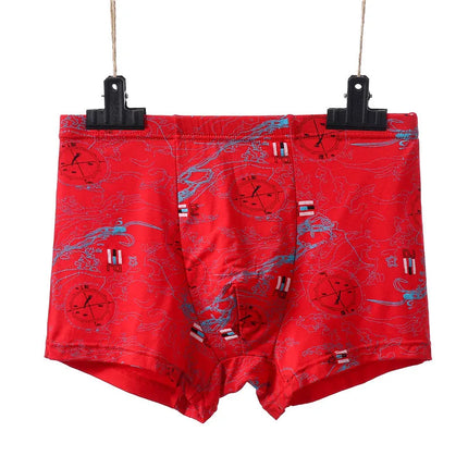 Mens Modal High Elasticity Boxer Shorts Print Underpants Sexy Boxers Bamboo Fiber Panties Male Underwears Plus Size 2XL-7XL