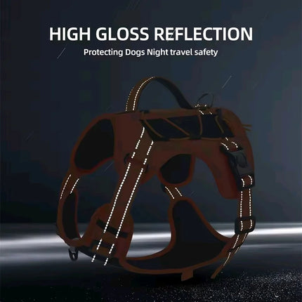 New Reflective Tactical Dog Harness No Pull Adjustable Vest Explosion Proof Durable Pet Chest Strap For Small Medium Large Dogs