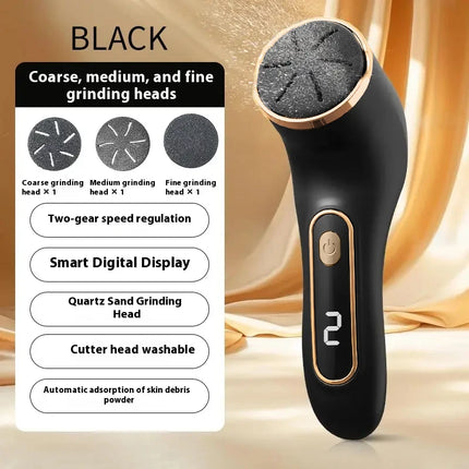  Rechargeable Electric Foot Polishing Machine, with Interchangeable Heads, Portable and Easy to Use,
