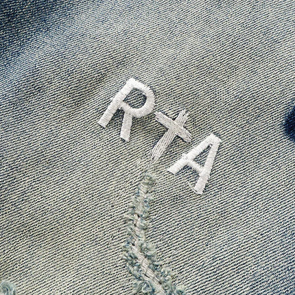 RTA Brand Men's Slim Fit Paint Graffiti Damaged Destroyed Hole Skinny Denim long Trouser Jeans Pants Streetwear