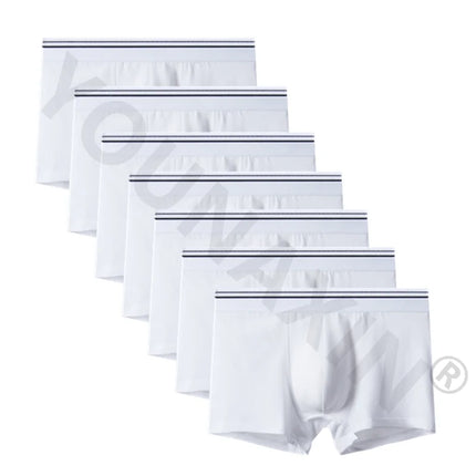 7 Pcs Big Size White Cotton Men Boxers Shorts Underwear Panties Homme Underpants Sexy Undies Undershorts Gifts L XL 2XL 3XL 4XL