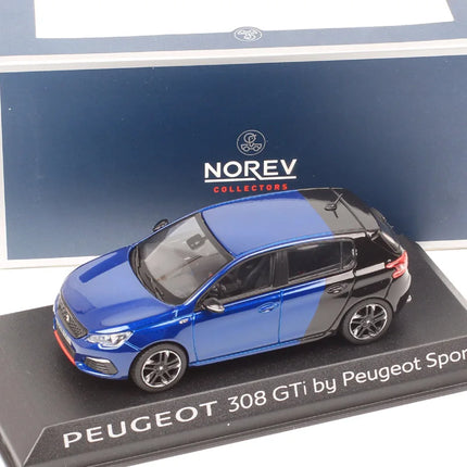 Norev 1/43 Scale Peugeot 308 Gti Sports Car Model Diecasts & Toy Vehicles Acrylic Box Replicas Ccollection Blue Gift Miniatures
