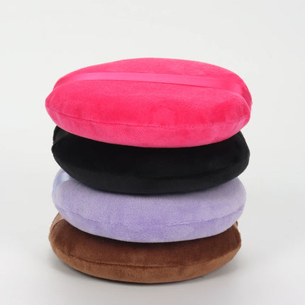 125mm圆形 Cotton Velvet Powder Puff Large Loose Powder Puff Makeup Artist Powder Puff Round Cotton Ribbon Hook Hand Glove Puff