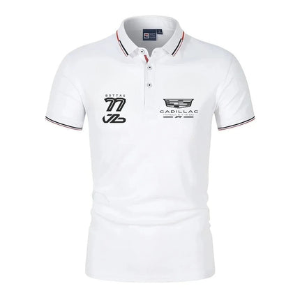 Cadillac Logo Men's Polo, Summer Short-sleeved, Casual Men's Polo T-shirt, New Fashion Men's Top