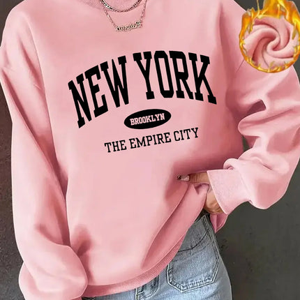 Women's Casual USA Print Pullover Sweatshirt Geometric Design Long Sleeve Round Neck Machine Washable Regular Fit for Autum