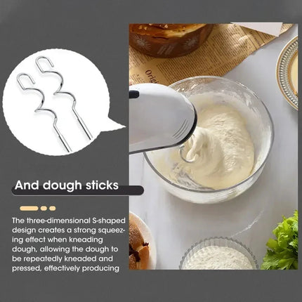 Handheld Electric Egg Beater, Multifunctional Kitchen Mixer for Cream & Dough, Automatic Home Cooking Egg White Whisk