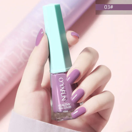 10Ml Solid Color Nail Polish Free Baking Long Lasting Waterproof Quick-Drying Non-Toxic Tasteless 40 Colors Sequins Nail Polish