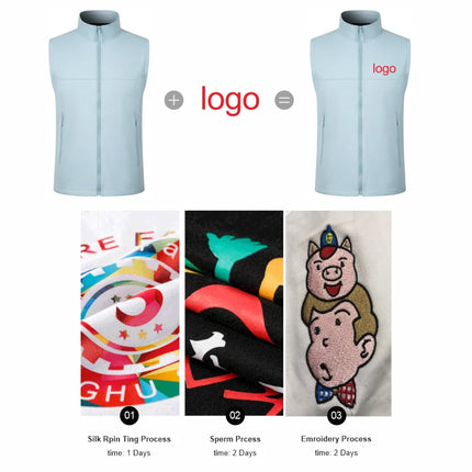 Fashion Style Down Vest Custom Team Logo Casual Sleeveless Jacket Printing Pattern Chill -proof Coat Company Brand Text 2026