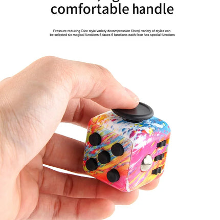 Creative Solid Color Fidget Dice handheld cube Release Stress Autism Anxiety Adult Kids Relief Anti-Stress finger children toys