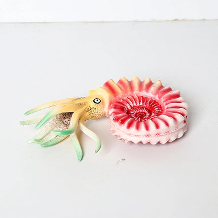 Simulation Marine Mollusc Plastic Model Figures Nautilus Ammonite Squid Octopus Figurine Sealife Animal Educational Toy For Kids