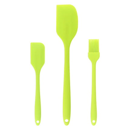 3 piece kitchen baking set all in one silicone spatula oil brush baking butter spatula single cake scraper baking tool