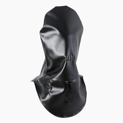 PU Leather Bondage Mask Full Head Hood Blindfold BDSM Fetish Roleplay Slave Harness Sexy Adult Sex Toys for Women Men Couples