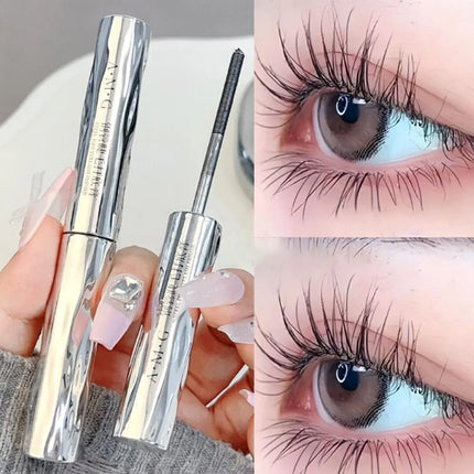 New Small Steel Tube Mascara 3D Silk Fiber Non Smudging Eyelash Primer Natural Black Long-lasting Eyelash Extension Cosmetics