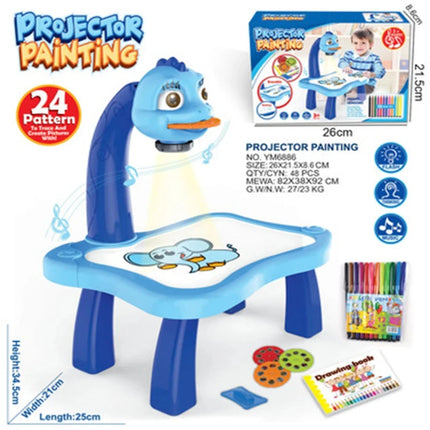 Baby Projection Drawing Board Childrens Early Education Art Drawing Toys Cultivate Kids Interest Study Puzzle Painting Toys Gift