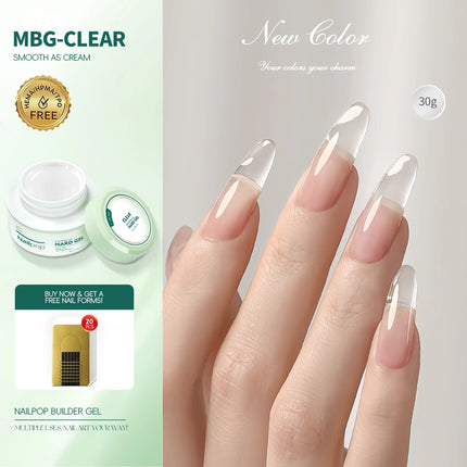 Nailpop Professional Builder Gel UV Hard Gel for Nail Strengthen Quick Building Long Lasting Soak Off Extension Gel 30/100g