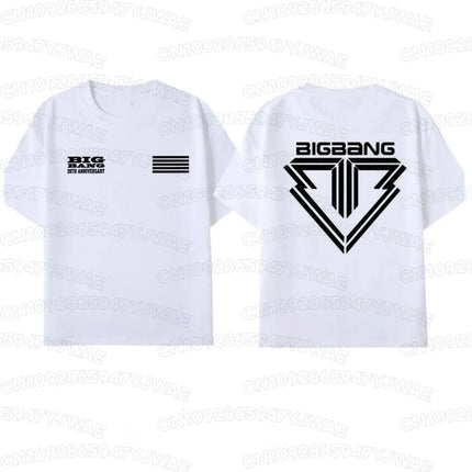 Summer Men's Women's Bigbang 20th Anniversary Concert T-Shirt G-Dragon fans Short Sleeve  Casual T-shirt Tops