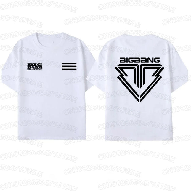 Summer Men's Women's Bigbang 20th Anniversary Concert T-Shirt G-Dragon fans Short Sleeve  Casual T-shirt Tops