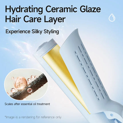 Interchangeable Hair Straightener Comb with Cold Air Styling and Negative Ions Multifunctional Styling Tool Set for Women