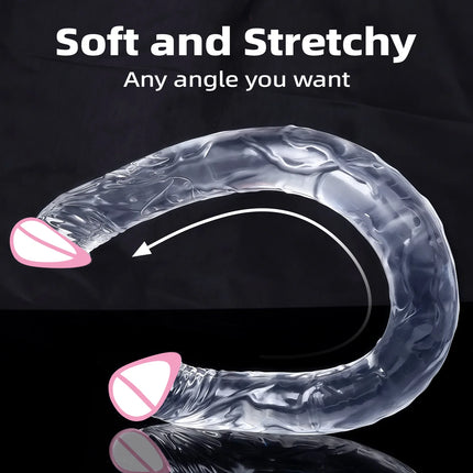 Double headed realistic dildo long penis double penetration Adult Sex Toys For G Spot Vagina Anal Sex Designed for lesbian women