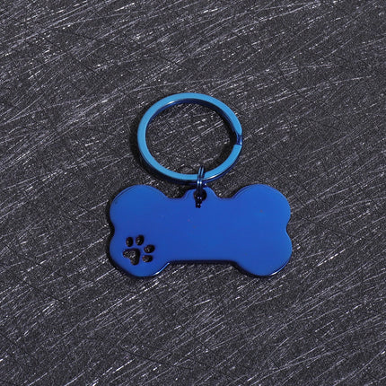 Custom Text Dog Tags Personalized Name Dog Cat ID Tag Bone Shaped Pendant Laser Engraving Address Number Customized Pets ID Tag