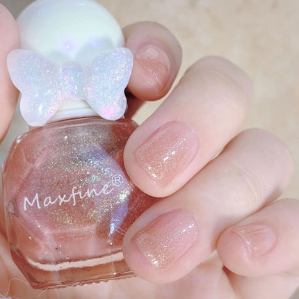 Maxfine Small Diamond Nail Polish Set Wholesale No-bake Long-lasting Water-based Nail Polish Novice Practice Can Be Torn