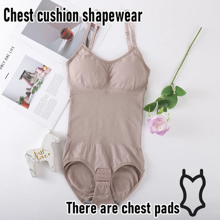Shapewear Bodysuit for Tummy Control Women Hooks Crotch Body Shaper Stree Jumpsuit with Bras Abdomen Control