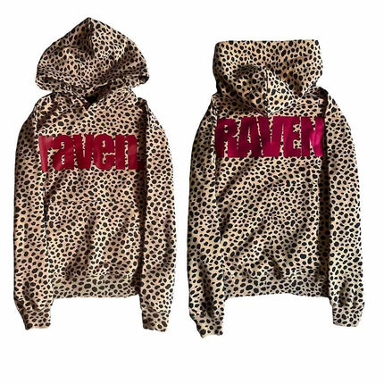 Y2K Trendy Ins Clothing Street Sle Punk Print Long Sve Hoodie Sweatirt ex Faion Retro k Color Overhead Jaet