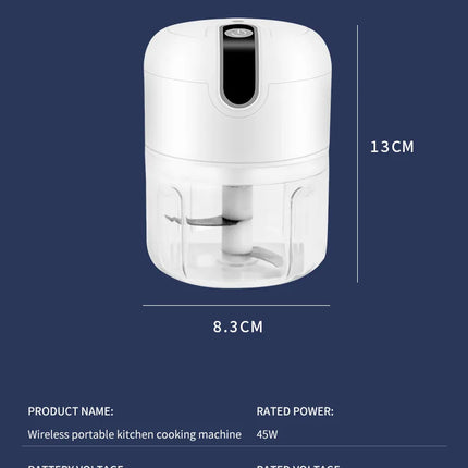Electric Garlic Masher Portable Chopper Multi Function Meat Grinder Masher Machine Mini Garlic Vegetable Chopper Usb Charging