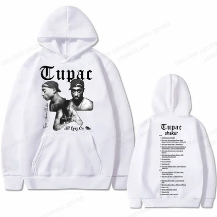 Tupac 2pac Graphic Hoodie Men Clothing Fashion Oversized Hip Hop Comfortable Autumn Winter Sweatshirt Male Casual Fleece Hoodies