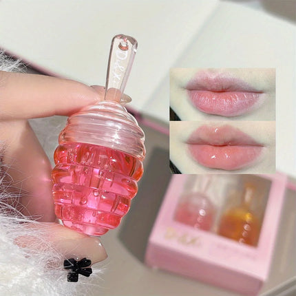 Small Honeypot Lip Oil Moisturizing and Fading Lip Pattern Water Lip Balm Dudu Lips