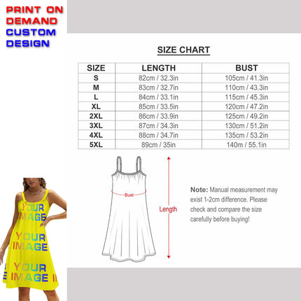 Custom Dress Print On Demand Party Sexy Girls Cartoon Image Design Women Uniforms Matching Clothes Customized DIY Dropshipping