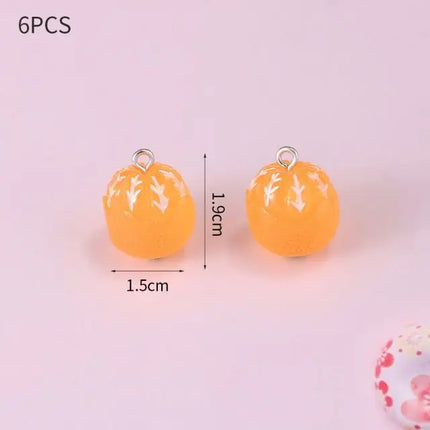 10pcs Resin Imitation Strawberry Shape Charms For DIY Key Chain Necklace Pendants Ornament Jewelry Making Accessories