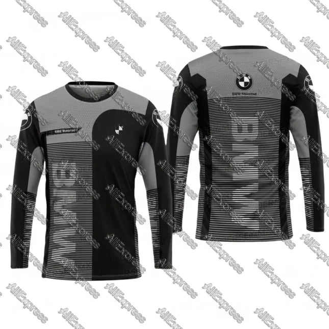 2025 BMW Classic Fashion Quick-Drying Long Sleeve T-Shirt Comfortable Casual High-Quality Top for Sports Cycling Moto Activities