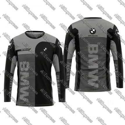 2025 BMW Classic Fashion Quick-Drying Long Sleeve T-Shirt Comfortable Casual High-Quality Top for Sports Cycling Moto Activities