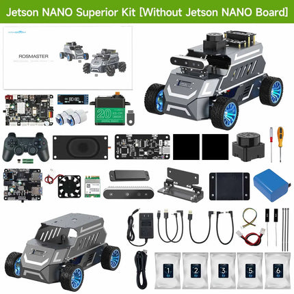 Yahboom ROSMASTER A1 AI Large Model ROS2 Robot Smart Car Kit Ackerman Structure Support RVIZ Simulation SLAM Mapping Navigation