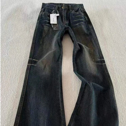 Classic Retro Flare Denim Men's Jeans Bootcut Stretch Cotton Men's Pants Vintage Style Unique Nostalgic Comfort Casual Slim