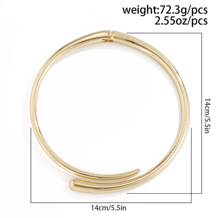 DIEZI Steampunk Irregular Clavicle Torques Necklace For Women Punk Gold Silver Color Statement Chokers Necklace Gift Jewelry