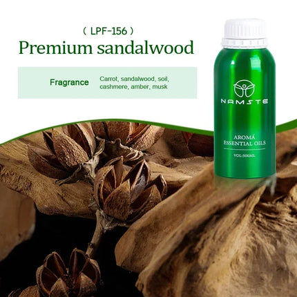 NAMSTE 500ML Fruity Natural Essential Oil Citrus Coconut Premium sandalwood Difuser Essential Oil humidifier Gardenia Vetiver