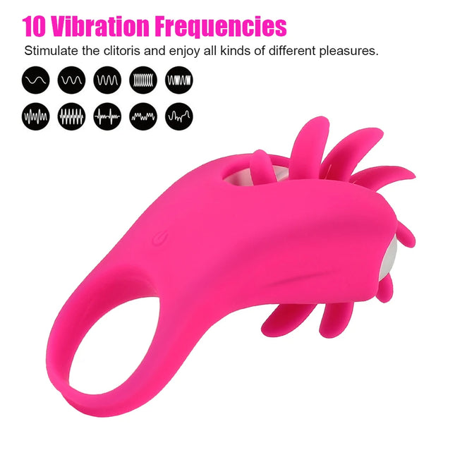 Automatic Rotating Vibrators for Women Nipple Clitoris Licks Stimulator Strapon Penis Ring Men Sex Toys Adult Couple Tool Erotic