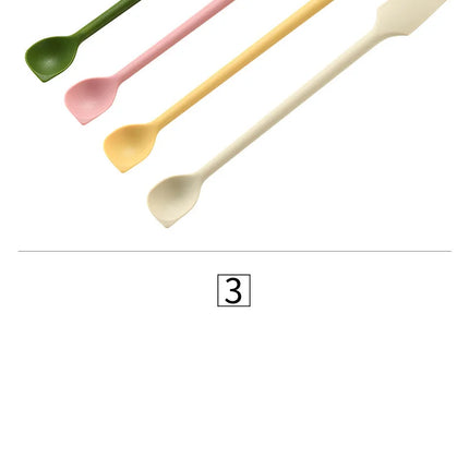 Silicone Spatula Set Double-Headed Scraper Cosmetic Jam Cream Deep Bottle Mini Spatula Lengthened Small Tip Spa Makeup Tool