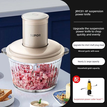 Supor Home Small Automatic Electric Meat Grinder Multifunctional Food Processor With Floating Cutter Mixer JRYC01-XF