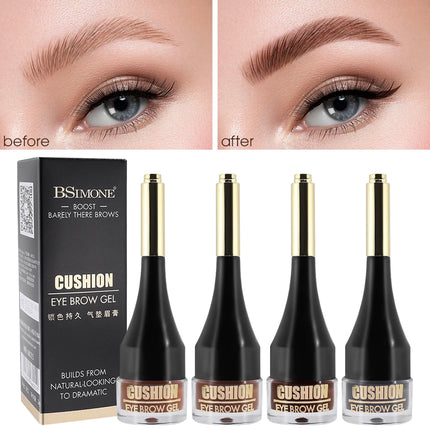 4 Colors Brown Black Eyebrow Cream Enhancers Waterproof Long-lasting Air-cushion Dye Brows Gel Tinted Makeup Liquid Eyebrows