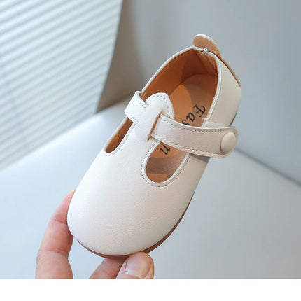 Toddlers Girls Leather Shoes Princess Sweet Simple Classic Kids Leather Flats for Medium Girl Children Dress Shoes for Wedding
