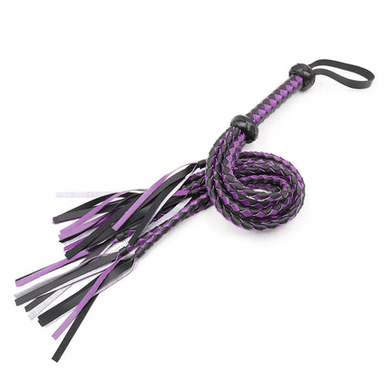 Durable Woven Pattern Leather Whip Bdsm Bondage Restraints Adult Games Sex Toys For Couples Flirting Erotic Products Party Props