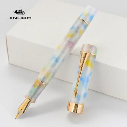 JINHAO 100 Centennial Resin Fountain Pen Arrow Shaped Pen Clip Golden Clip Business Office School Supplies Stationery PK 9019