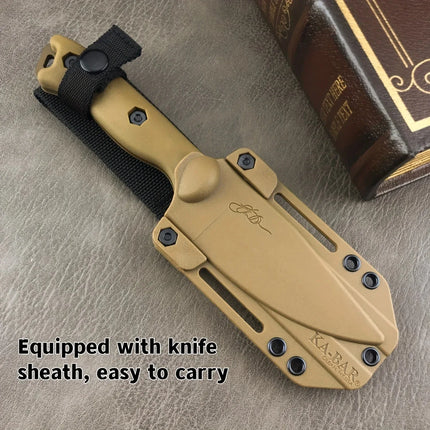 BK18 D2 Blade Nylon Fibreglass Handle Fixed Blade Knife High Hardness Outdoor Straight Portable Multi-purpose Camping Knives