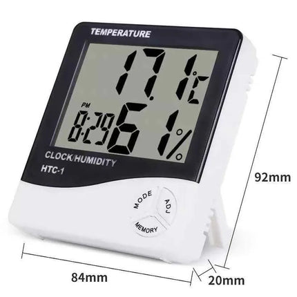 Electronic Clock Temperature Humidity Meter Weather Station for Home With Alarm LED Thermometer Thermo-Hygrometer Multifunction
