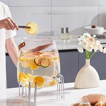 Large Capacity Lemon Beverage Cold Water Kettle Iced Juice Container Summer Beer Dispenser for Home Kitchen Bar Party 3/5/9/15 L