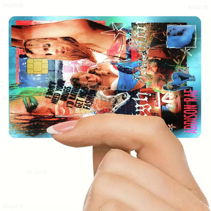 Trendy Pop Singer Addison Rae 'Diet Pepsi' New Muisc Album Anime Young Debit Card Sticker Film Case Front Tape Small Big Chip